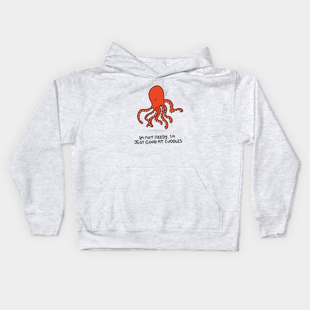 Grumpy Octopus Kids Hoodie by grumpyanimals